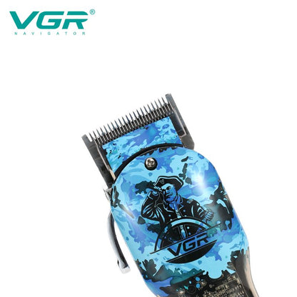 VGR V-685 Stylish Camouflage Hair Trimmers, Sharp and Durable Blade, LCD Display, Transparent Body