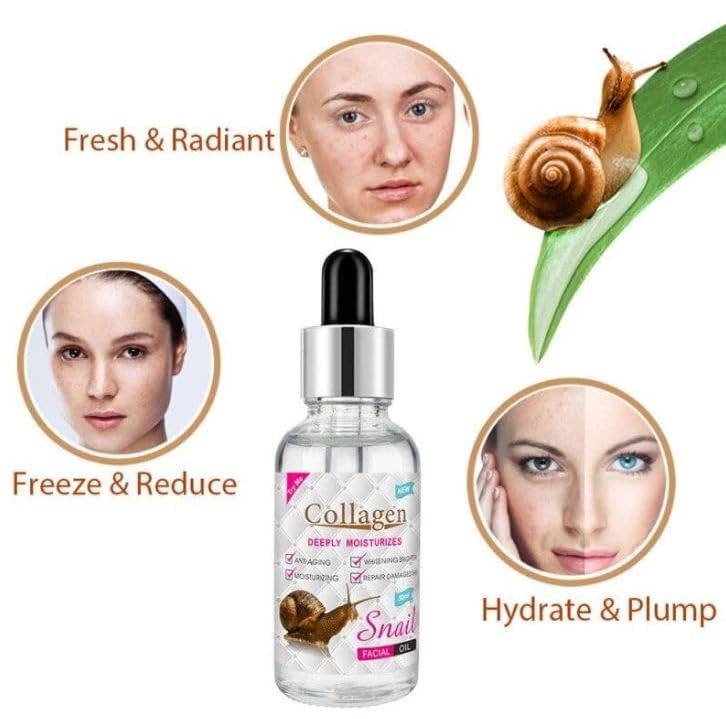 Snail Collagen Face Serum Advanced Power essence - Anti-Aging , 72 hrs Hydration and Moisturizing Solution for Youthful Skin | Pore Shrinking Complex with Essential ingredients, that Nourish, Repair and Revitalise the Skin. 30ml