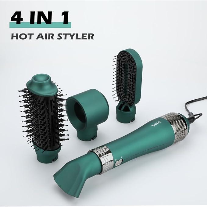 VGR V-493 Hair Dryer Brush 4 in 1 Hot Air Brush for Drying/Curling/Straightening, One-Step Blow Dryer Brush & Volumizer with Ceramic Coating BuyIt.lb
