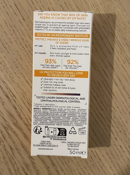L'Oréal Paris Revitalift Clinical Vitamin C UV Fluid SPF 50+ Moisturiser 50ml