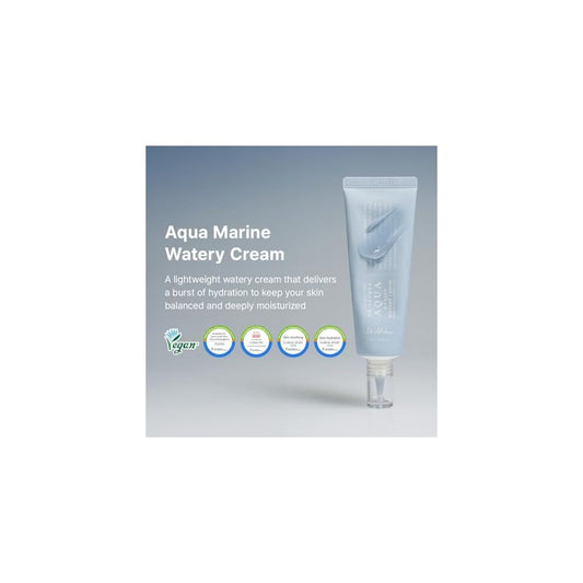 Dr.Althea Aqua Marine Watery Cream | Daily Face Moisturizer for All Skin Types | Deep Hydration Face Cream with Hyaluronic Acid | Vegan Korean Skincare, 1.69 Fl Oz