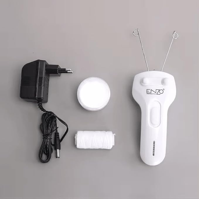ENZO EN-6089 Electric Cotton Thread Body & Facial Hair Removal Epilator for Women - Precision Hair Removal with Gentle, Effective Results, 220-240V,
