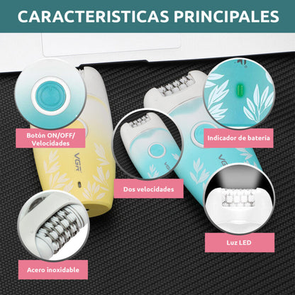 VGR V-738 Female Body Epilator 2 Speeds USB Light BuyIt.lb