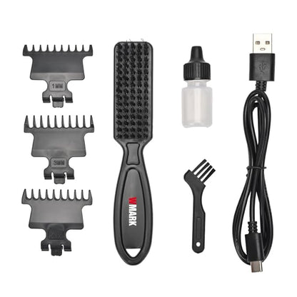 WMARK NG-1207 Rechargeable Detail Trimmer, 440C Stainless Steel and Ceramic Blade, 7500 RPM Motor, 1600mAh Lithium Battery, LED Indicator, 210 Minutes Runtime GREY