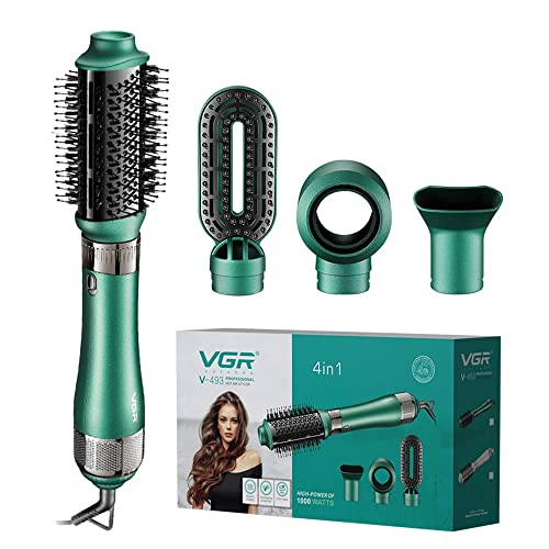 VGR V-493 Hair Dryer Brush 4 in 1 Hot Air Brush for Drying/Curling/Straightening, One-Step Blow Dryer Brush & Volumizer with Ceramic Coating