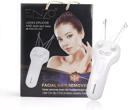 ENZO EN-6089 Electric Cotton Thread Body & Facial Hair Removal Epilator for Women - Precision Hair Removal with Gentle, Effective Results, 220-240V,