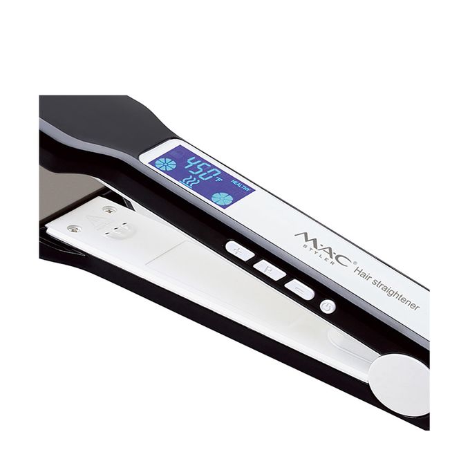 MAC MC-2034 Professional Hair Straightener | Titanium Flat Iron, Adjustable Button Control, Keratin Treatment for Salon Quality Care BuyIt.lb