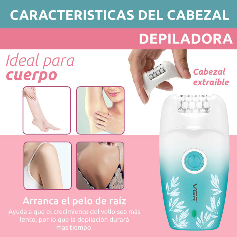 VGR V-738 Female Body Epilator 2 Speeds USB Light BuyIt.lb