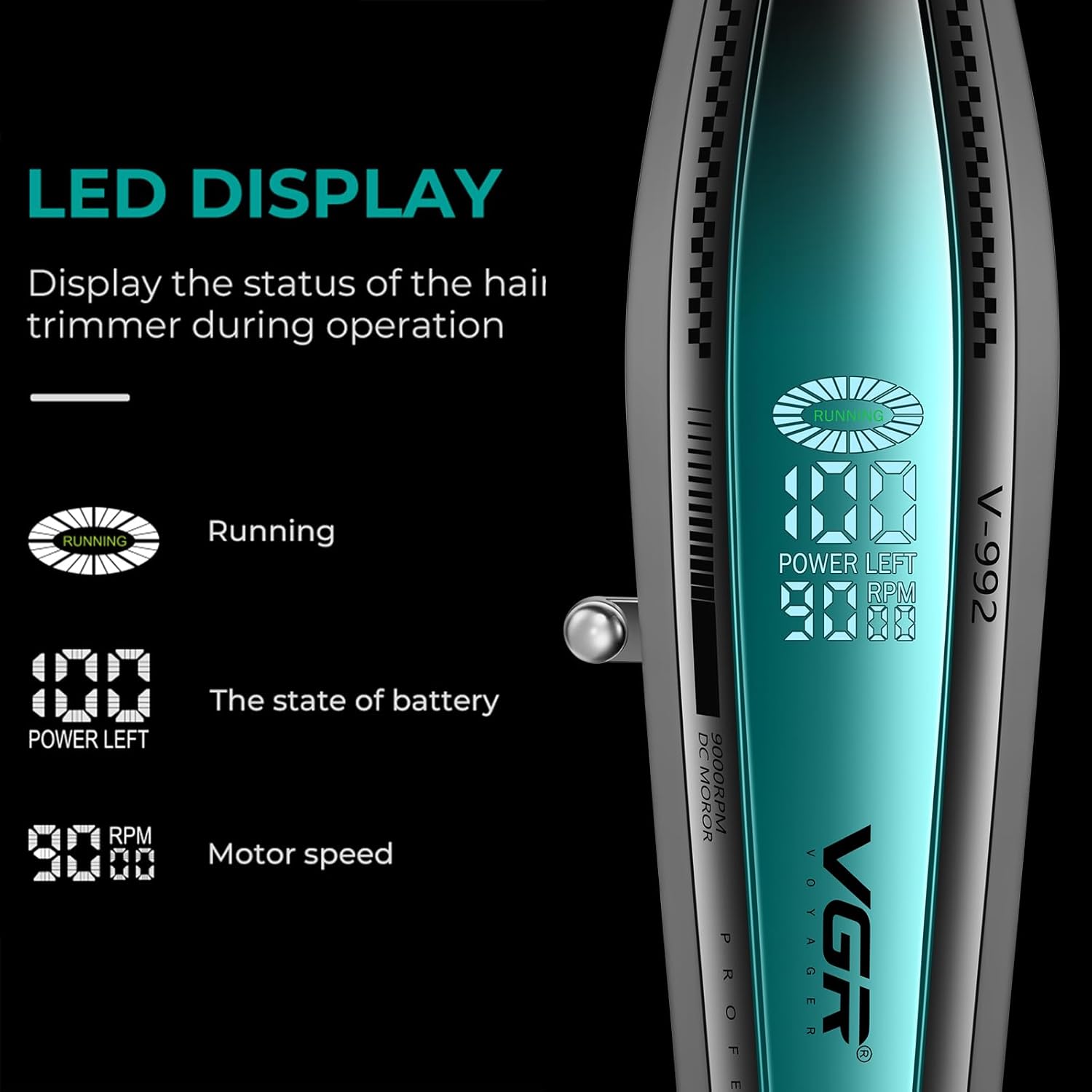 VGR 992 Professional Hair Trimmer for Men Versatile Cordless Zero Gapped BuyIt.lb