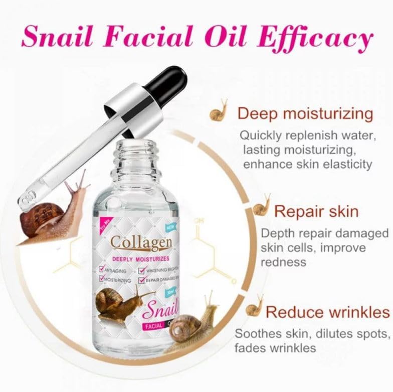 Snail Collagen Face Serum Advanced Power essence - Anti-Aging , 72 hrs Hydration and Moisturizing Solution for Youthful Skin | Pore Shrinking Complex with Essential ingredients, that Nourish, Repair and Revitalise the Skin. 30ml