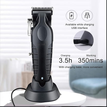 KEMEI km 2296 Professional Cordless Hair Clippers for Men, Rechargeable Hair/Beard Trimmers with Base, Adjustable Haircut Machine for Stylists BuyIt.lb