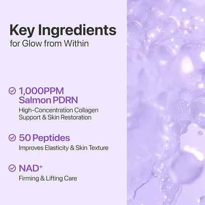 numbuzin No.9 NAD+ Salmon PDRN Glow Boosting Toner, Hydrating & Firming Toner for Wrinkles, Fine Lines & Dull Skin, Peptides & Salmon PDRN for Radiance, Korean Skincare 5.07 fl oz