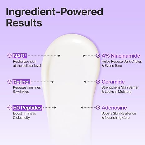 numbuzin No.9 NAD+ Retinol Eye Cream, Depuffing & Firming Eye Serum for Dark Circles, Wrinkles & Fine Lines, Peptides & Niacinamide for Glow & Undereye Radiance, Stocking Stuffers 0.33 fl oz