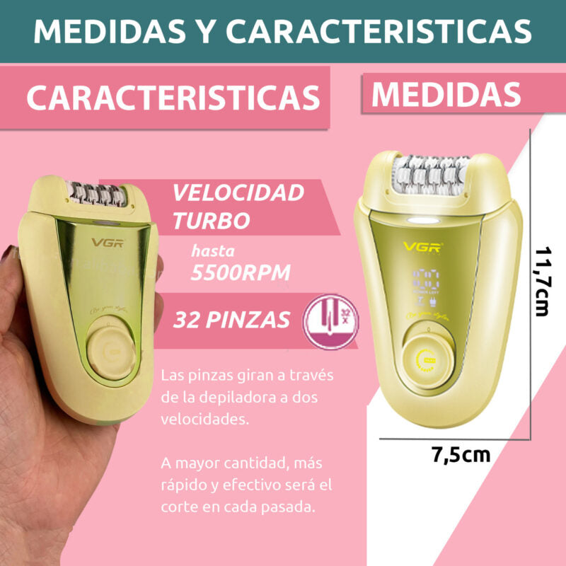 Vgr V-758 Turbo USB 2-in-1 Electric Shaver Epilator BuyIt.lb