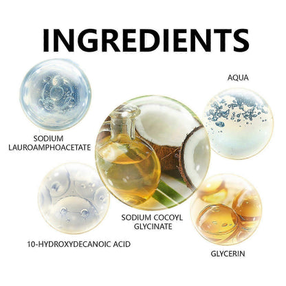 Facial Cleanser C10 Vitamin Face Wash for Gently Cleaning Pores Exfoliate Hyaluronic Acid Brightening Foaming Face Wash Daily Makeup Cleansing Mousse Deep Cleaning Rich Foam & Soft Brush Head