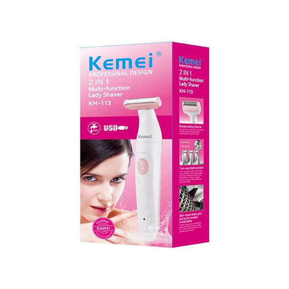 Kemei KM-113 Wet And Dry Painless Shaver Bikini Trimmer