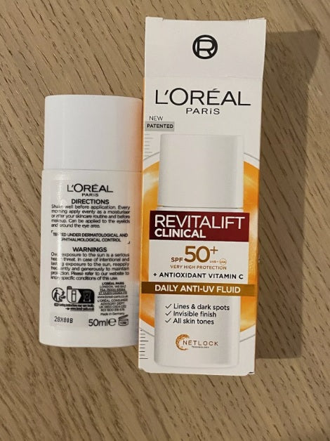 L'Oréal Paris Revitalift Clinical Vitamin C UV Fluid SPF 50+ Moisturiser 50ml