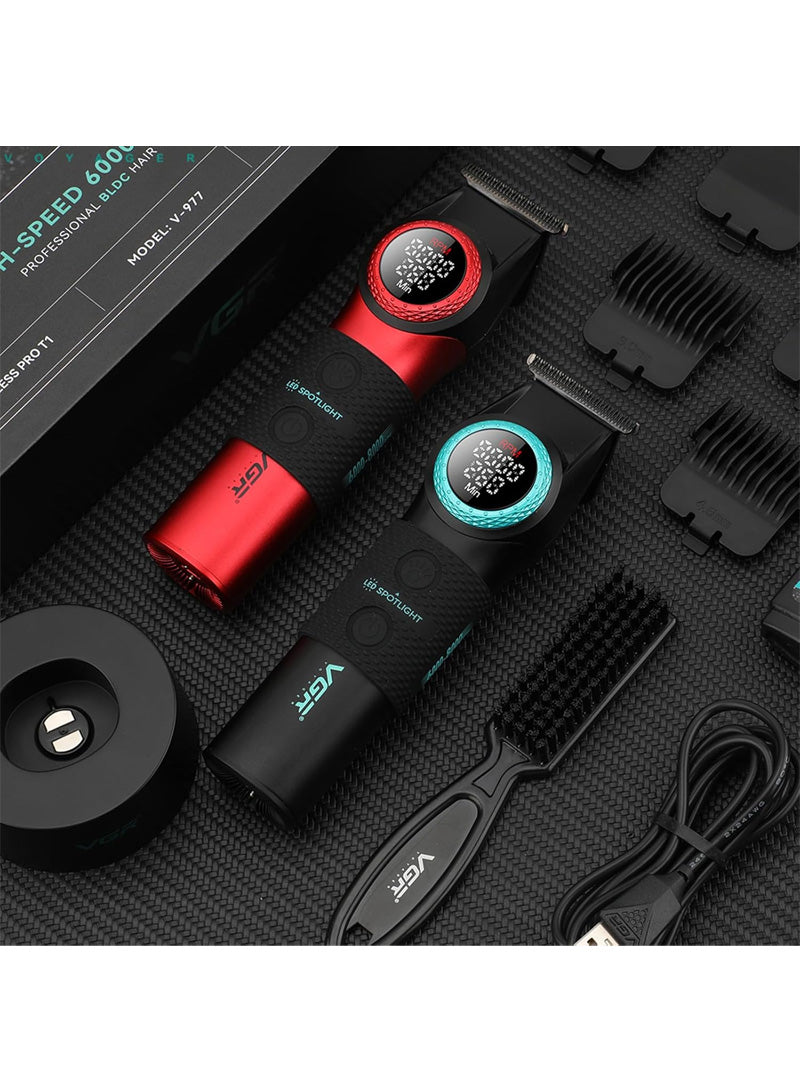 Professional Rechargeable Metal Cordless Hair Clipper With LED Display V-977 BuyIt.lb