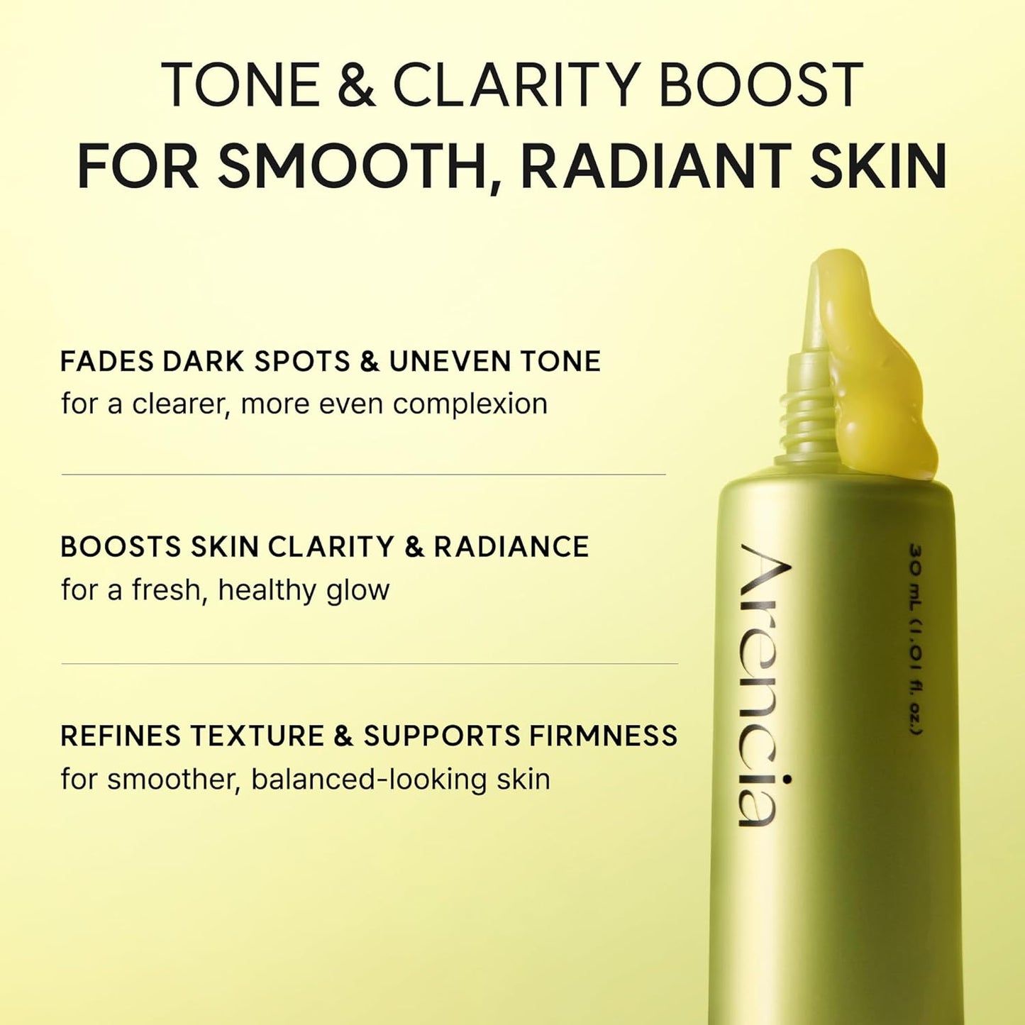 Arencia Vitamin C Booster Shot Serum with Glutathione, Niacinamide and Vitamin E for Dark Spot Care, Fine Lines & Wrinkles, Glass Skin, Korean Skincare 30ml
