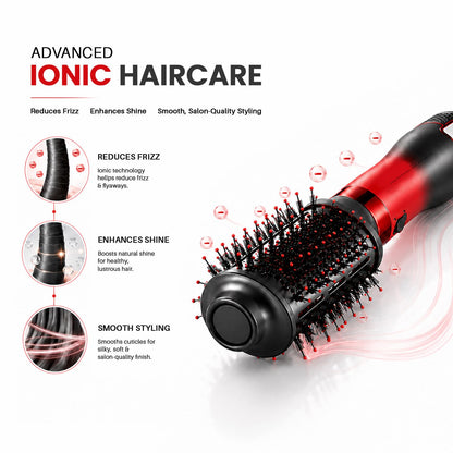VGR V-484 Professional 1000-1100W | 4 IN 1 Hot Air Brush | 4 Styling Heads, Diffuser, Concentrator, Round & Oval Brushes | Fast Drying & Volumizing | Suitable for All Hair Types