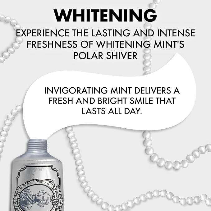 Marvis Whitening Mint Toothpaste, 1 x 85 ml Promotes Natural Whitening & Healthy Gums, Helps Remove Plaque, Prevents Tooth Decay, Lasting Freshness, Clinically Tested