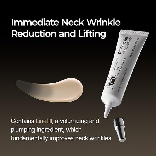 Dr.Melaxin Necklinephalt Spicule Neck Cream Microneedle Firming & Lifting Treatment For Turkey Neck & Sagging Skin, Peptides For Wrinkle Care & Skin Tightening, Korean Skincare 1.69 Fl.oz