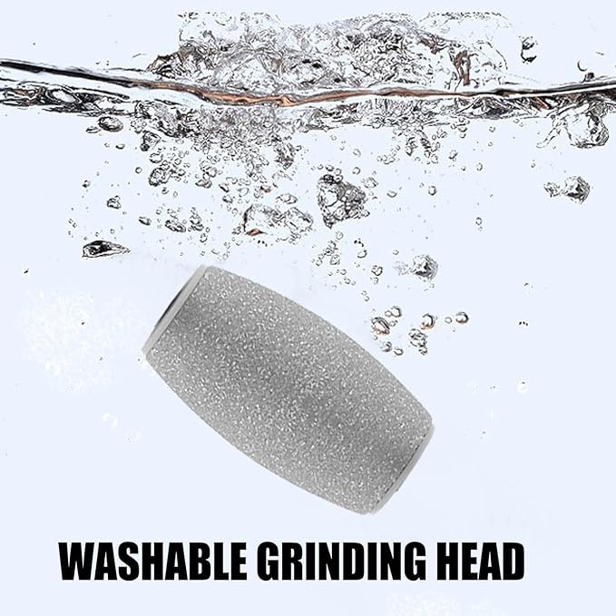 Electric Foot Callus Remover, Rechargeable Foot File Pedicure Machine with 2 Roller Heads, Soft Feet, Waterproof Pedicure Tool for Removing Dead Skin, Hard Skin & Cracked Heels for Men & Women