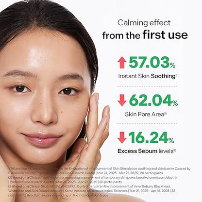Torriden BALANCEFUL Control Serum 50ml (1.69 fl.oz.) | Daily Sebum & Oil Control for Sensitive Skin | 5D Complex Cica, 4% Niacinamide | Korean Facial Serum