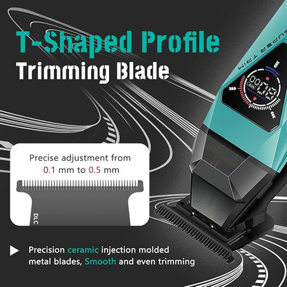 VGR 877S3 Hair Clippers for Men, Professional Hair Cutting Kit with LED Display & Charging Base, Cordless Barber Clippers with Turbo High-Speed 9000RPM Motor, All-in-One Grooming Set