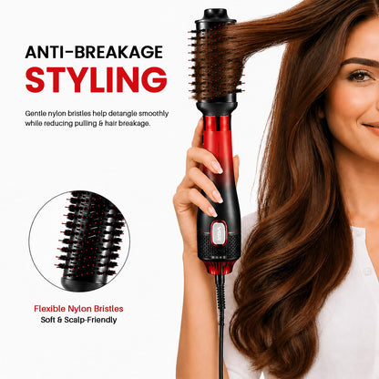 VGR V-484 Professional 1000-1100W | 4 IN 1 Hot Air Brush | 4 Styling Heads, Diffuser, Concentrator, Round & Oval Brushes | Fast Drying & Volumizing | Suitable for All Hair Types