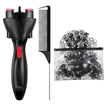 Automatic Hair Braider, Tail Comb & Electronic Braiding Machine - Roller Styling Tool for Tangling