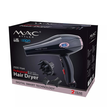 MAC mc-6685 Proffesional Hair Dryer with Temperature Indicator