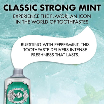 Marvis Classic Strong Mint Toothpaste, 85 ml, Sensational Flavoured Toothpaste for a Long-Lasting Freshness