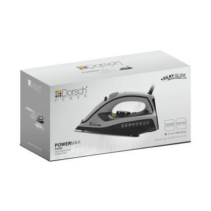 Dorsch PowerMax iron packaging on a white background