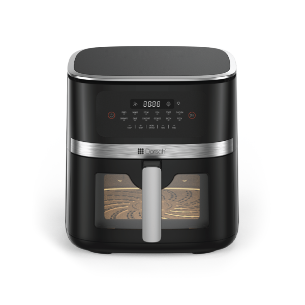 Dorsch air fryer with digital display on a white background