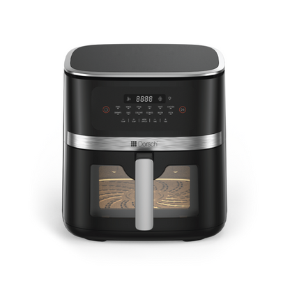 Dorsch air fryer with digital display on a white background