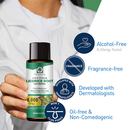 Pretty Cowry Moisturizing Whitening Licorice Acne Remover Anti Irritant Skin Face Toner Alcohol Free Licorice Root Toner