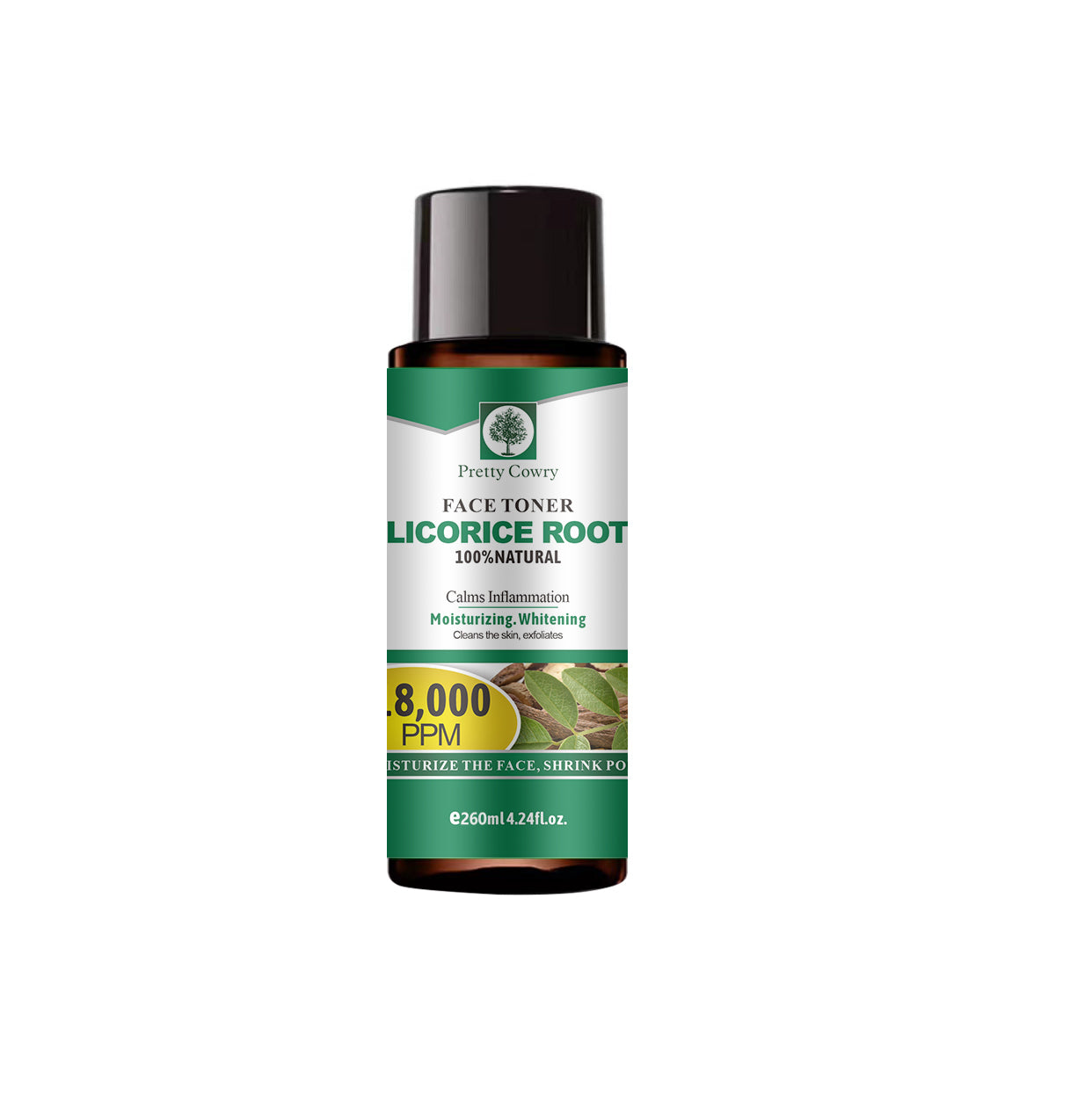Pretty Cowry Moisturizing Whitening Licorice Acne Remover Anti Irritant Skin Face Toner Alcohol Free Licorice Root Toner