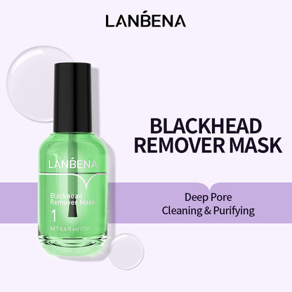 Lanbena Plants Pore Peel off Mask Blackhead Remover Nose Strips Black Head Remover Pore Cleaning Strip Blackhead Nose Strips