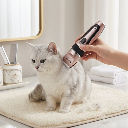KEMEI KM-1056 Pet Electric Hair Clipper 6500RPM Ceramic Blade Adjustable Length Trim Dial Dog Cat Grooming Trimmer