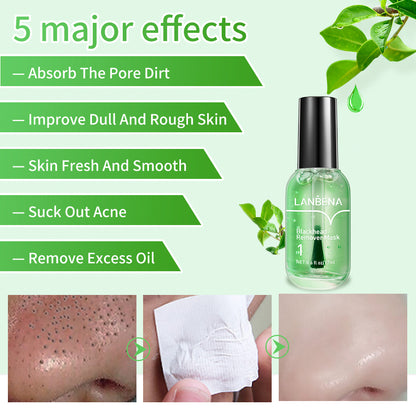 Lanbena Plants Pore Peel off Mask Blackhead Remover Nose Strips Black Head Remover Pore Cleaning Strip Blackhead Nose Strips