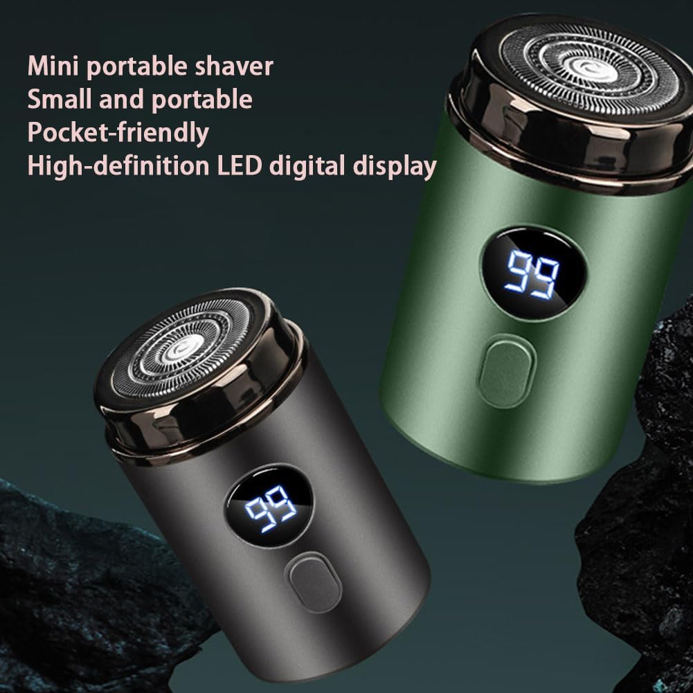 Mini Portable Electric Shaver, 2025 Upgrade Men's Portable Mini Travel Shaver, USB Rechargeable Ipx-7 Waterproof Electric Razor for Car, Travel