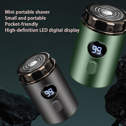 Mini Portable Electric Shaver, 2025 Upgrade Men's Portable Mini Travel Shaver, USB Rechargeable Ipx-7 Waterproof Electric Razor for Car, Travel