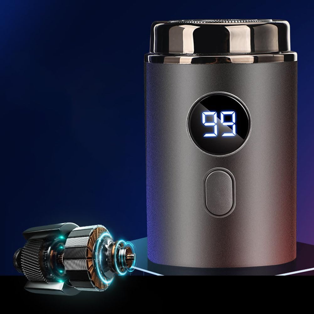Mini Portable Electric Shaver, 2025 Upgrade Men's Portable Mini Travel Shaver, USB Rechargeable Ipx-7 Waterproof Electric Razor for Car, Travel