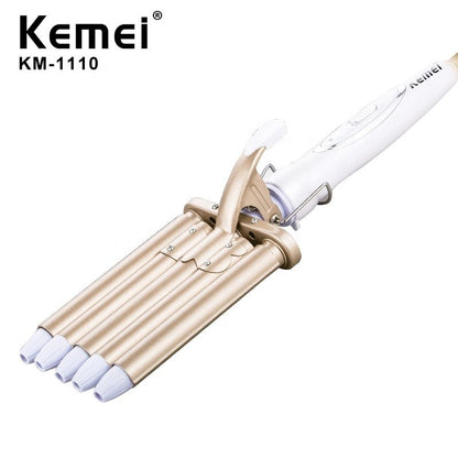 Kemei KM-1110 Household Five Barrels Ceramic Heating Curling Iron Rapid Heating Up Professional Big Wave Hair Curler