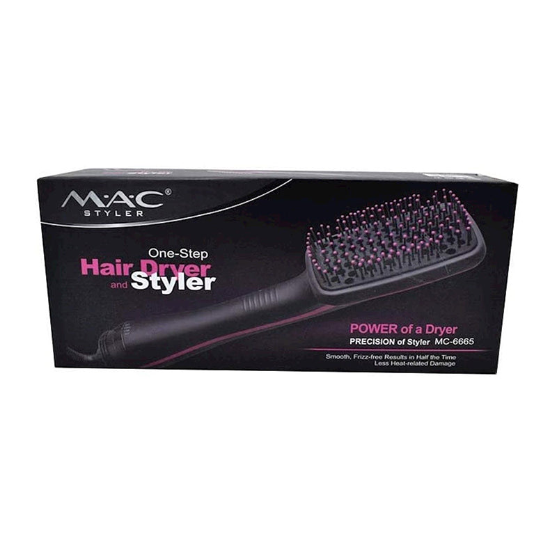 MAC styler Hair Straightener Comb Blow Dryer MC-6665 Professional Brush Hair Straightener Hair Dryer For Ladies