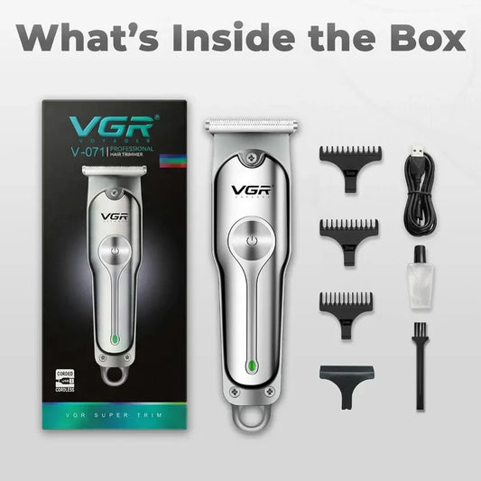 VGR V-071 Professional Hair Trimmer & Beard Clipper Kit | 120-Min Cordless Use | USB Fast Charging