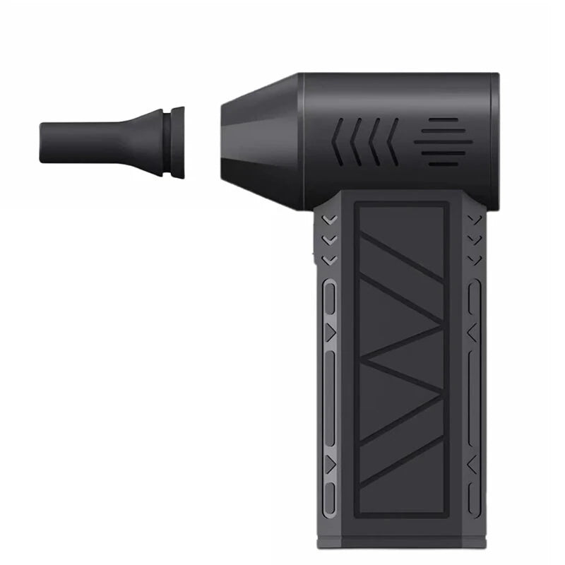 Mini Jet Fan Blower Turbo-Fan ZY7400-SE/Pro, 130,000 RPM, Rechargeable 2500mAh x2, Three Wind Speeds, Brushless Motor, LED Indicators, Compact & Portable Design