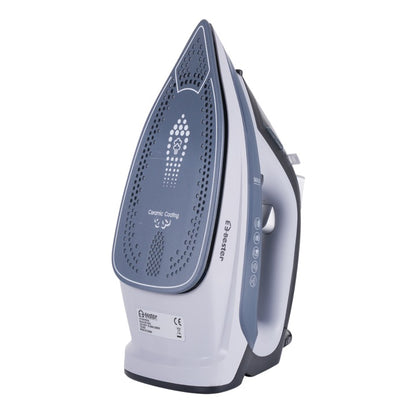 BESTER EE-5203 Steam iron with ceramic soleplate, high power (2200 W), variable steam control and spray function for efficient ironing