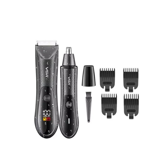 VGR, Professional Fully-Washable Body & Nose Trimmer Set V-934